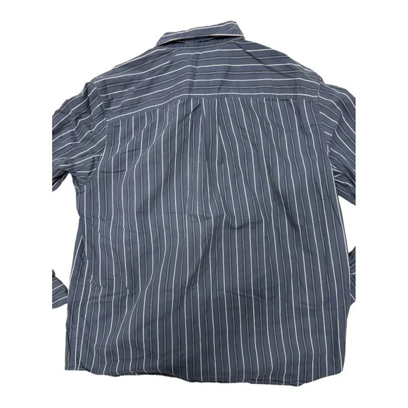 Eddie Bauer Men’s Blue Striped Button‎ Down Large - Picture 10 of 11